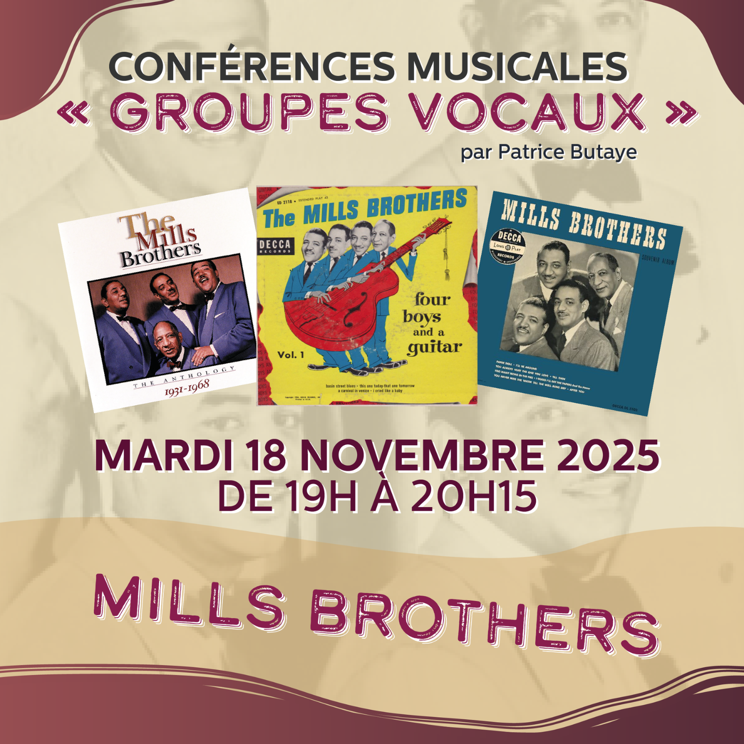 Mardi 18 novembre à 19h